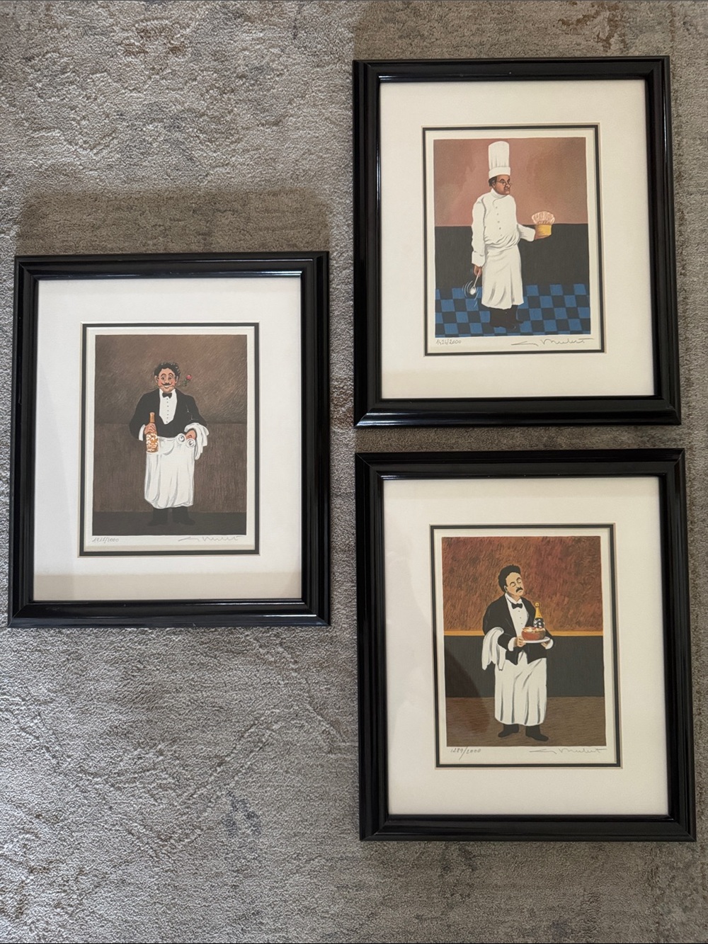 Guy Buffet Limited Edition Framed Art Print Trio